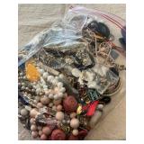 Gallon bag of craft & mismatched jewelry