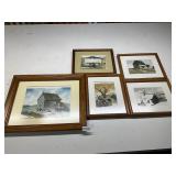 5- framed house and barn pictures