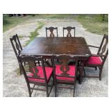 Vintage kitchen table and 6 chairs