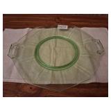 Green uranium Glass Octagon Platter