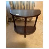 1/2 moon wooden table