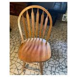 Wooden Swivel bar stool