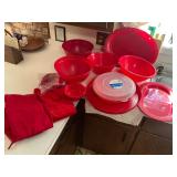 Razorback Red Serving bowls, apron, all