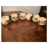 6- Franciscan Desert Rose Cups/ mugs