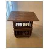 Wooden Table/ Mag rack