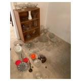 Huge lot glass, crystal- totes