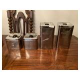 4 Piece Stainpess Chrome Canister Set