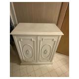 White wooden hamper basket