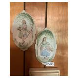2- George and Martha decor wall hangers