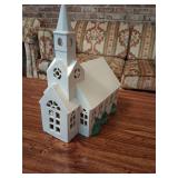 Hand painted ceramic church