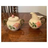 Franciscan Desert Rose creamer and sugar
