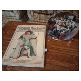 Norman Rockwell Plate and large picture book