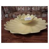 Vintage ceramic Flower Chip & Dip Set