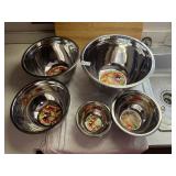 5- Never used Stainless Mixing Bowls