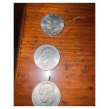3 Eisenhower collectible coins