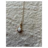Ear drop 14k necklace