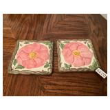2- Franciscan Desert Rose trivets