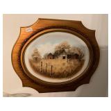 Beautiful Wood Frame Barn Pasture Painting