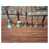 Brass hand held bell collection