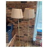 2- Brass Floor Lamps