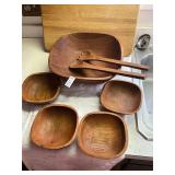 Wooden Salad Bowl Set