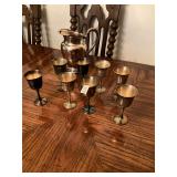 Silver Pitcher and goblets
