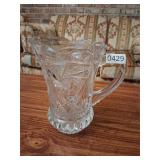 Lead Crystal cut glass star of david pitcher