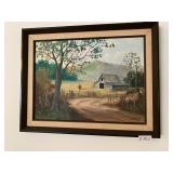 Beautiful barn, painting