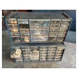 2- nut and bolt bins - contents included