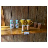 Four sets of salt and pepper shakers