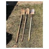 3- round shovel working tools
