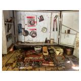 Lot of assorted tools in the cabinet