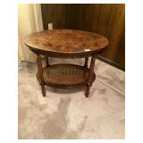 Oval end table