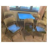 Folding table and 5 folding chairs