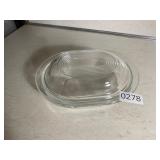 700ml Clear oblong Pyrex dish with lid