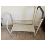 Step two bed step with handle, adjustable