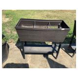 Elevated rectangle flower bed