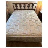 Clean full mattress, boxspring, headboard, rails
