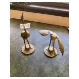 Pair of solid brass vintage Crain
