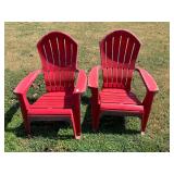 2- plastic Adirondack chairs