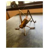Vintage solid, brass grasshopper