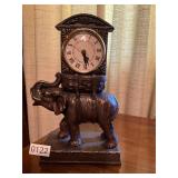 Elephant table clock