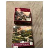 2- Thomas Kincaid 1000 piece puzzles