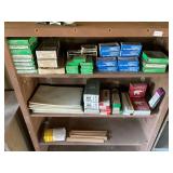 Tape, paper, clips, markers, pencils, rulers