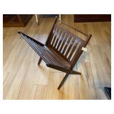 Folding wood magazine rack