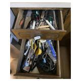 2 drawers of cooking utensils - all