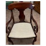 Nice wood and cream fabric chair