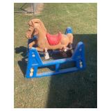 Plastic childï¿½s rocking horse