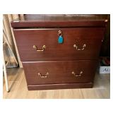 Two drawer file cabinet with key