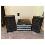 Vintage stereo, 2 speakers